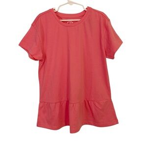 Primary Pink Peplum Girls Swing Tee size 10 New With Tags